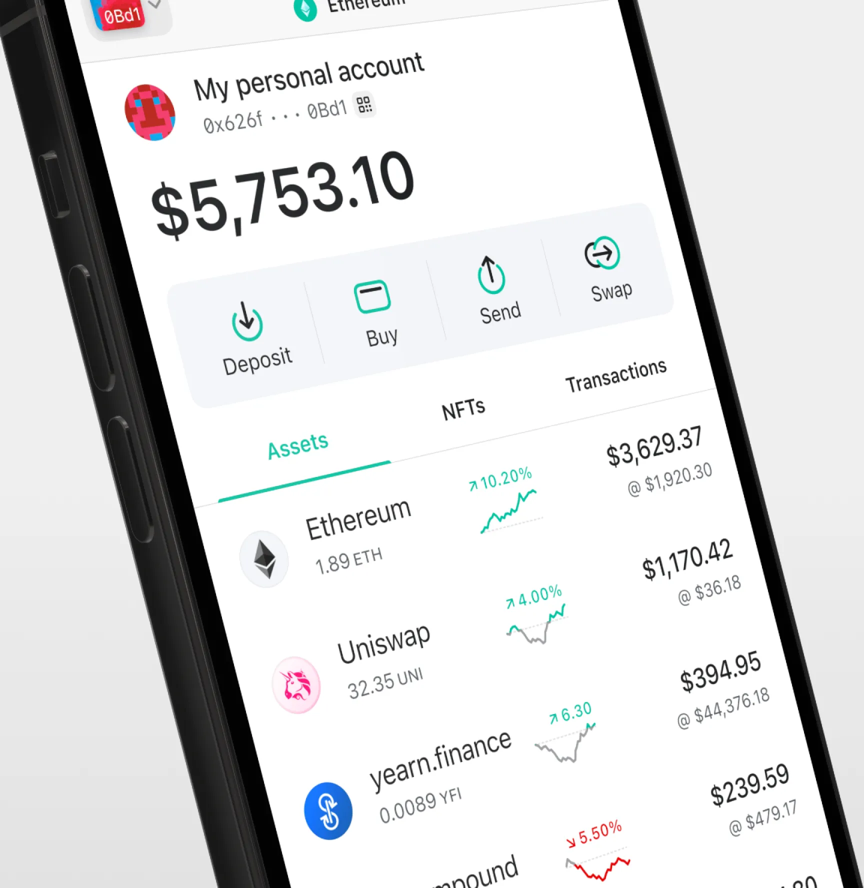 MEW wallet. Assets screen